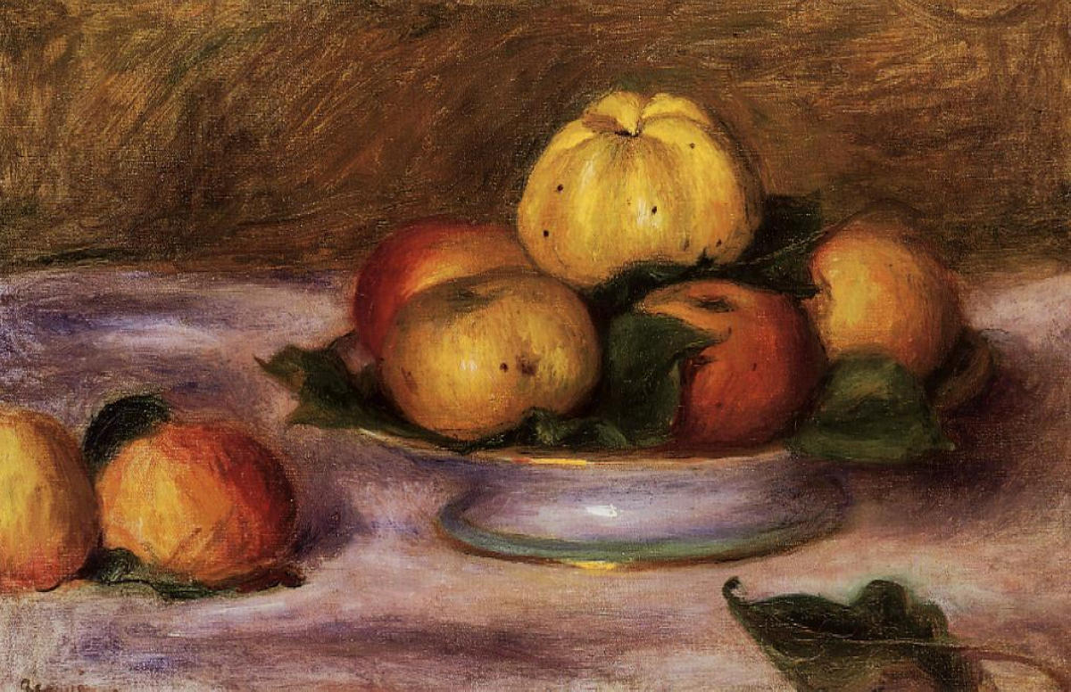 Apples and Manderines - Pierre-Auguste Renoir painting on canvas